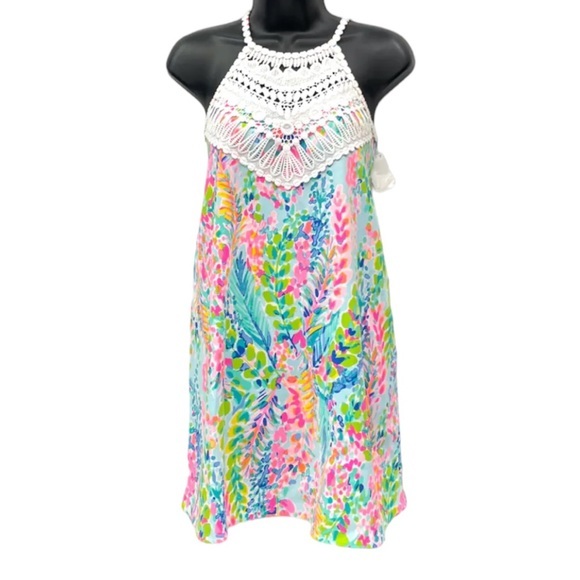 Lilly Pulitzer Pearl Shift Dress Catch The Wave Size 2 Holy Grail Unicorn - Picture 1 of 9